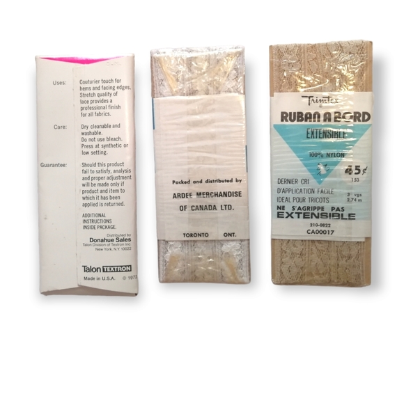 Vtg Stretch Lace Seam Binding (100% Nylon) 🧵🌴 - Picture 2 of 2